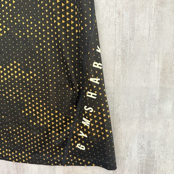 Gymshark Shirt Mens XS Yellow Volt Geometric Athleisure Fitness Gym Workout - Picture 5 of 14